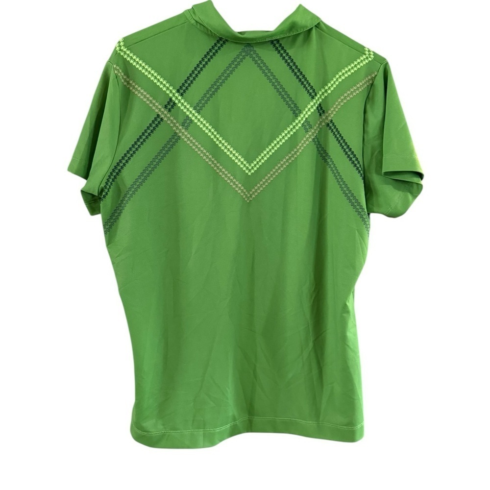 Nike Green Polo Short Sleeve Fitted Top - Picture 3 of 9